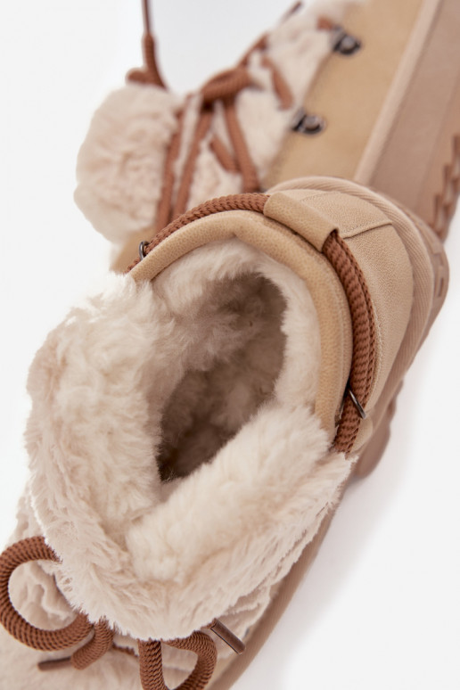 Schneestiefel Kindisch Jugend mit Pelzmantel D.Franklin DFSH370011 Beige Schneestiefel Kindisch Jugend mit Pelzmantel D.Franklin DFSH370011 Beige