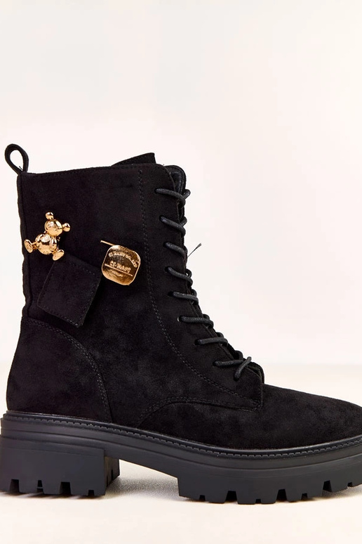 Schwarze Damen Wanderschuhe mit...