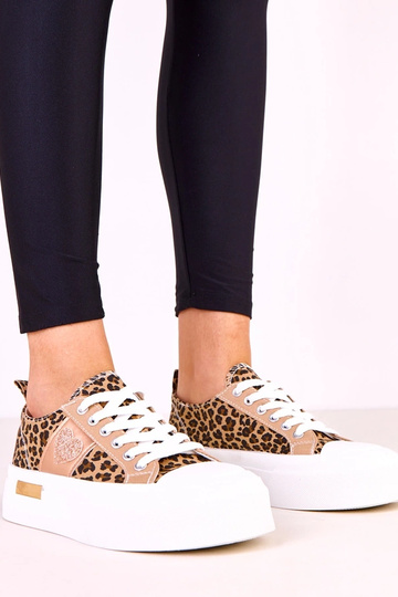 Leopardenmuster Sneaker auf...