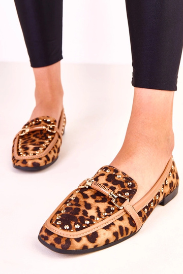 Leopardenmuster Ballerinas aus Kunstwildleder mit Nieten Molia 2