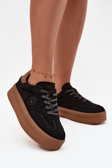Sneakers Stilvollllschuhe Feminin mit einer Plattform Big Star SS274761 schZuarze Farbe 2
