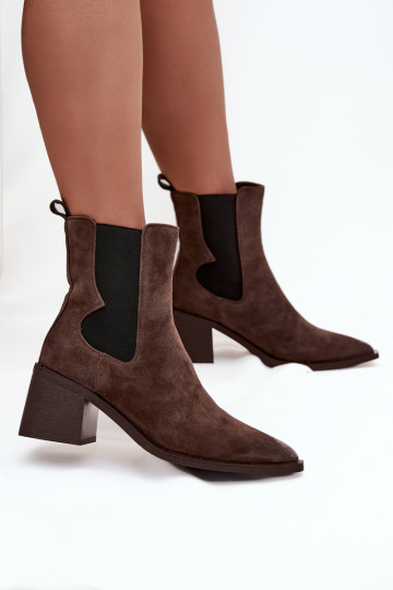 Haut aus INildleder Stiefel mit Heizung im Inneren Artiker 57C0047 braune Farbe