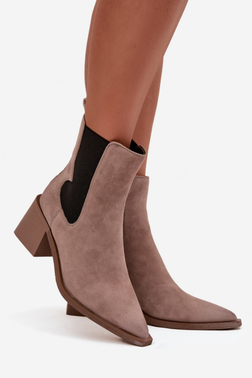 Haut aus INildleder Stiefel mit Heizung im Inneren Artiker 57C0045 Beige