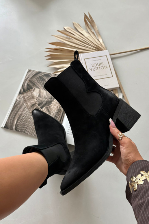 Haut aus INildleder Stiefel mit Heizung im Inneren Artiker 57C0049 schZuarze Farbe