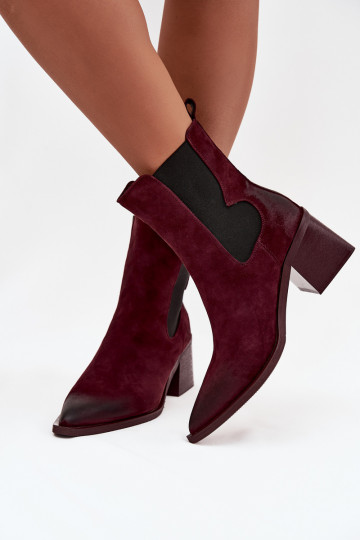 Haut aus INildleder Stiefel mit Heizung im Inneren Artiker 57C0048 Burgund