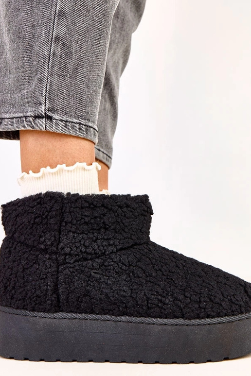 Schwarze Schneestiefel mit...