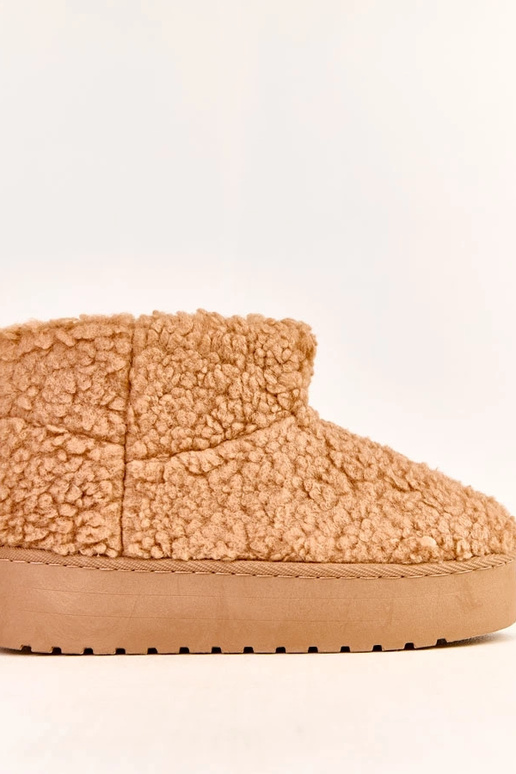 Helle braune Schneestiefel mit...