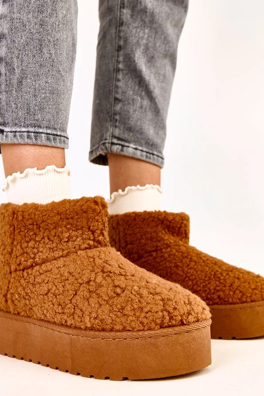 Braune Schneestiefel mit...