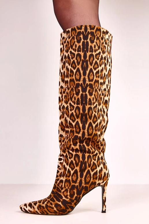 Panterkowe kozaki damskie na szpilce... Panterkowe kozaki damskie na szpilce...