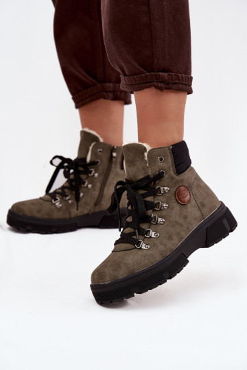 sich Zuarm laufen Schuhe Feminin mit einer Plattform Khaki-Farbe-Farbe Zaraine