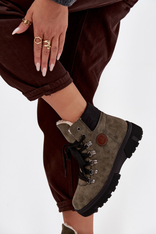 sich Zuarm laufen Schuhe Feminin mit einer Plattform Khaki-Farbe-Farbe Zaraine