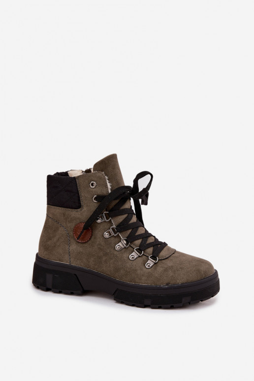 sich Zuarm laufen Schuhe Feminin mit einer Plattform Khaki-Farbe-Farbe Zaraine