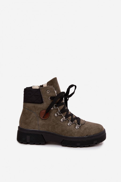 sich Zuarm laufen Schuhe Feminin mit einer Plattform Khaki-Farbe-Farbe Zaraine