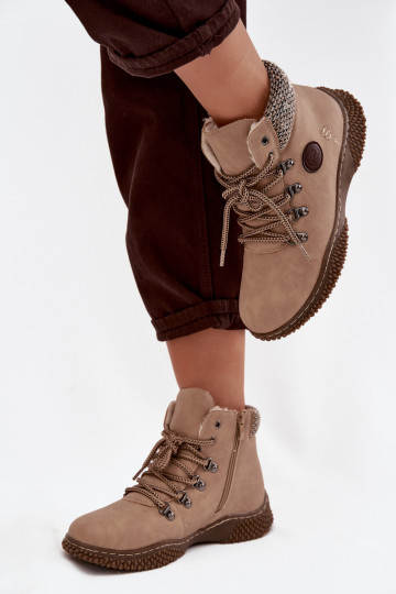 sich Zuarm laufen Stiefel Schuhe Feminin Beige Zenaya 2