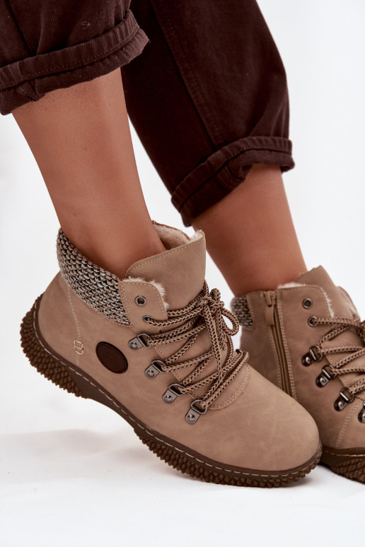 sich Zuarm laufen Stiefel Schuhe Feminin Beige Zenaya