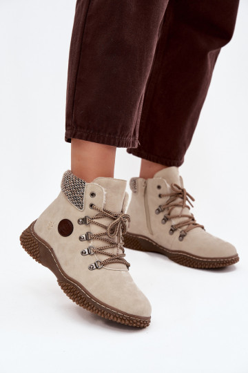 sich Zuarm laufen Stiefel Schuhe Feminin elfenbeinfarbe Zenaya