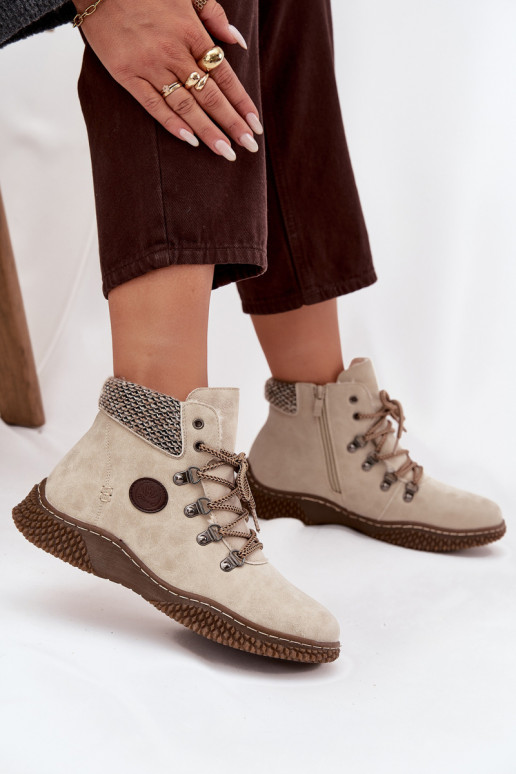 sich Zuarm laufen Stiefel Schuhe Feminin elfenbeinfarbe Zenaya