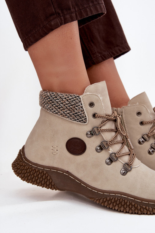 sich Zuarm laufen Stiefel Schuhe Feminin elfenbeinfarbe Zenaya