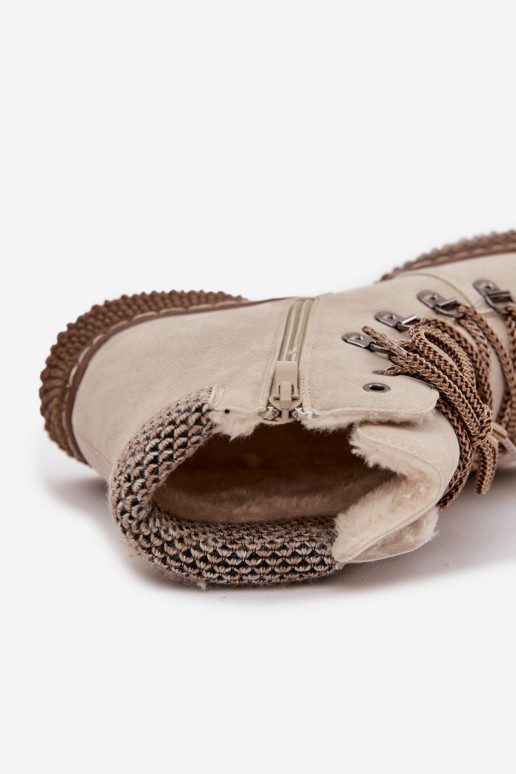 sich Zuarm laufen Stiefel Schuhe Feminin elfenbeinfarbe Zenaya