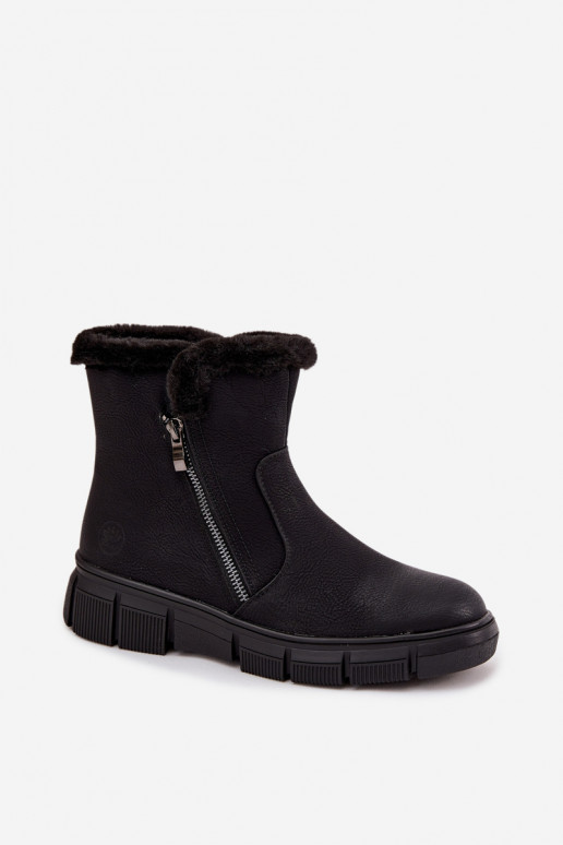 Schneestiefel Feminin mit einer Plattform mit Pelzmantel schZuarze Farbe Briselle Schneestiefel Feminin mit einer Plattform mit Pelzmantel schZuarze Farbe Briselle