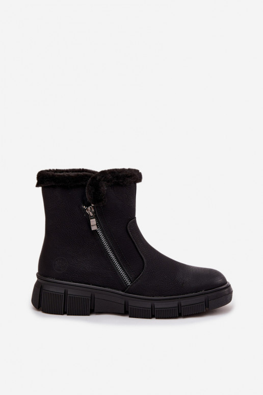 Schneestiefel Feminin mit einer Plattform mit Pelzmantel schZuarze Farbe Briselle Schneestiefel Feminin mit einer Plattform mit Pelzmantel schZuarze Farbe Briselle