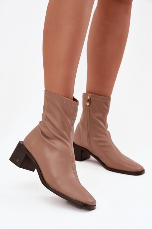 Feminin Stiefel mit Absätzen Vinceza 23-10791 Beige Feminin Stiefel mit Absätzen Vinceza 23-10791 Beige