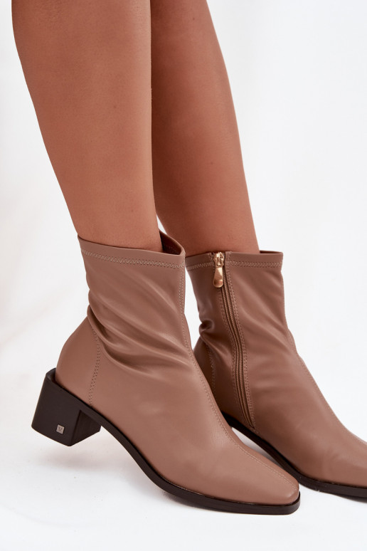 Feminin Stiefel mit Absätzen Vinceza 23-10791 Beige Feminin Stiefel mit Absätzen Vinceza 23-10791 Beige