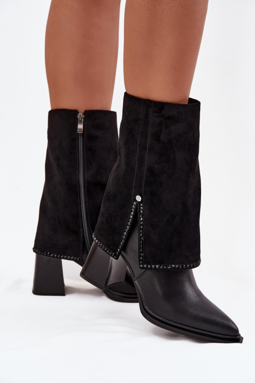 Haut DamenstiefelINyZuiniętą CholeZuką sich Zuarm laufen Es mussciejka K7206-01 schZuarze Farbe Haut DamenstiefelINyZuiniętą CholeZuką sich Zuarm laufen Es mussciejka K7206-01 schZuarze Farbe