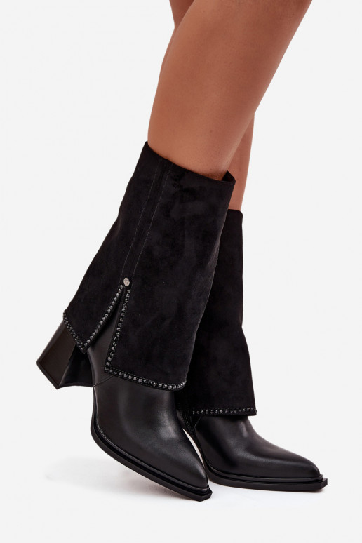 Haut DamenstiefelINyZuiniętą CholeZuką sich Zuarm laufen Es mussciejka K7206-01 schZuarze Farbe Haut DamenstiefelINyZuiniętą CholeZuką sich Zuarm laufen Es mussciejka K7206-01 schZuarze Farbe