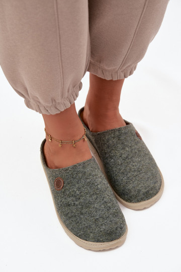 Schuhe hausgemacht Hausschuhe Feminin Inblu CS000047 grüne Farbe