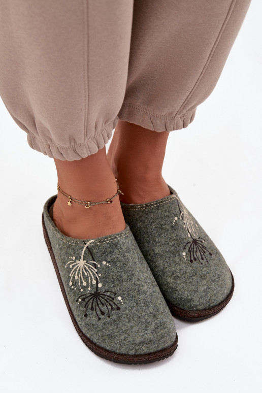 Feminin Schuhe hausgemacht Hausschuhe Inblu NL000011 grüne Farbe Feminin Schuhe hausgemacht Hausschuhe Inblu NL000011 grüne Farbe