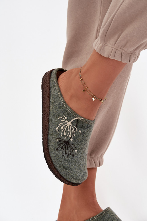 Feminin Schuhe hausgemacht Hausschuhe Inblu NL000011 grüne Farbe Feminin Schuhe hausgemacht Hausschuhe Inblu NL000011 grüne Farbe