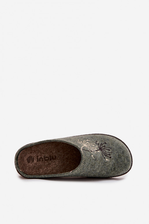 Feminin Schuhe hausgemacht Hausschuhe Inblu NL000011 grüne Farbe Feminin Schuhe hausgemacht Hausschuhe Inblu NL000011 grüne Farbe