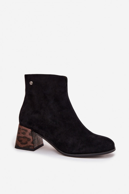 Haut aus INildleder Damenstiefel Es mussciejka K7202-01 schZuarze Farbe