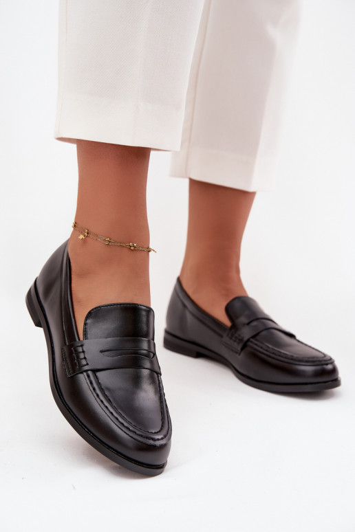 Mokassins Mokassins Feminin aus Öko-Leder schZuarze Farbe Bessina