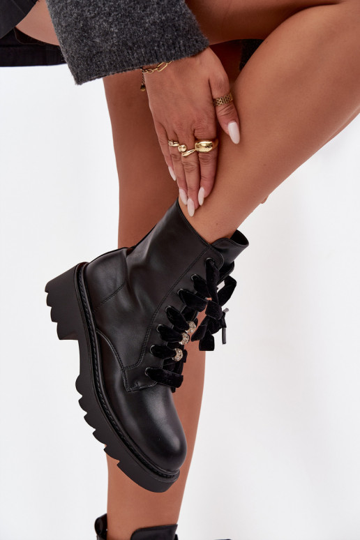 sich Zuarm laufen Damenstiefel Mit Dekorationen Schnürungm schZuarze Farbe Elindra sich Zuarm laufen Damenstiefel Mit Dekorationen Schnürungm schZuarze Farbe Elindra