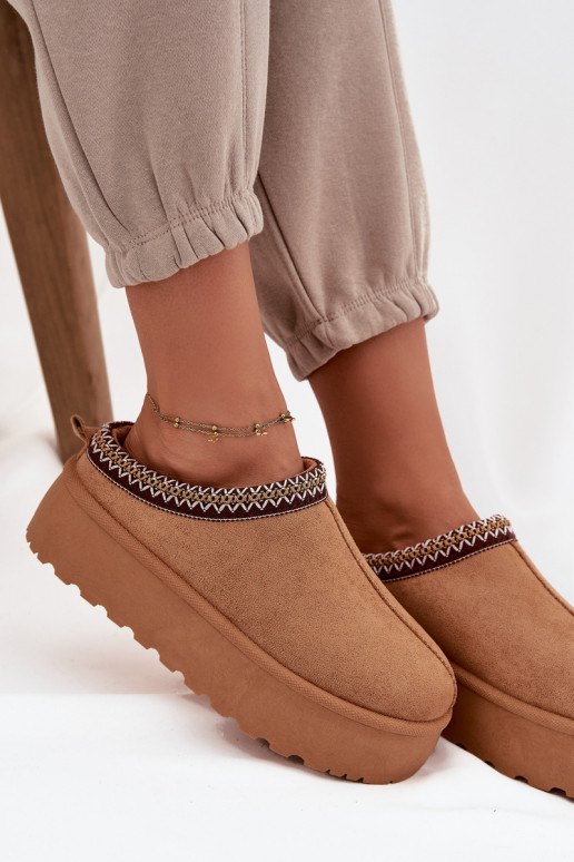 Schneestiefel Feminin Mit Dekorationen Haftem braune Farbe Jenira