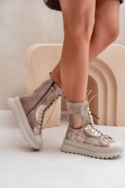 Haut INildlederschuhe mit einer Plattform sich Zuarm laufen Es mussciejka 06565-04 Beige Haut INildlederschuhe mit einer Plattform sich Zuarm laufen Es mussciejka 06565-04 Beige