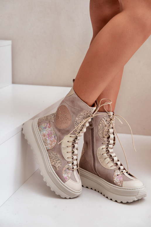 Haut INildlederschuhe mit einer Plattform sich Zuarm laufen Es mussciejka 06565-04 Beige Haut INildlederschuhe mit einer Plattform sich Zuarm laufen Es mussciejka 06565-04 Beige