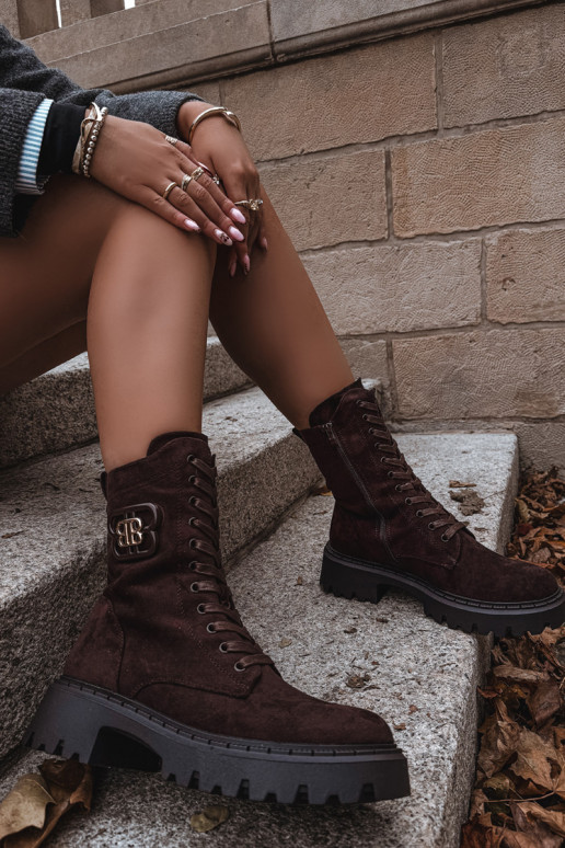 Stiefel INokrery Feminin Mit Dekorationen Element sich Zuarm laufen CzekoladoZue Kalindra