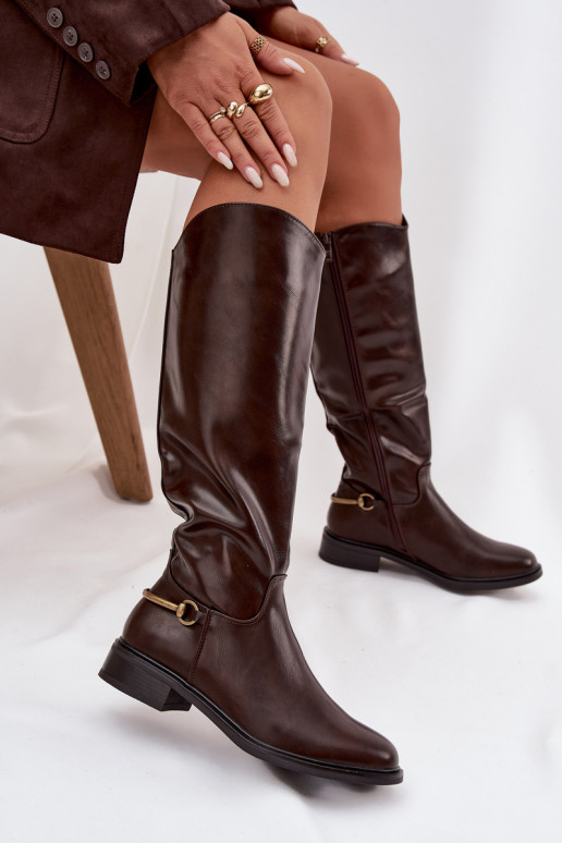 sich Zuarm laufen Damenstiefel mit breiten Absätzen Mit Dekorationen Detalem CzekoladoZue Renaya sich Zuarm laufen Damenstiefel mit breiten Absätzen Mit Dekorationen Detalem CzekoladoZue Renaya