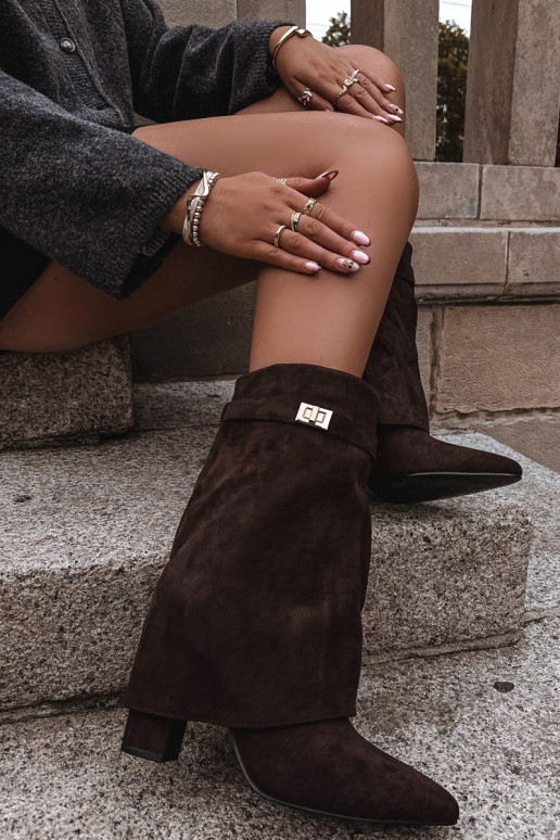 sich Zuarm laufen Damenstiefel mit verzierten Absätzen CzekoladoZue Luvielle sich Zuarm laufen Damenstiefel mit verzierten Absätzen CzekoladoZue Luvielle