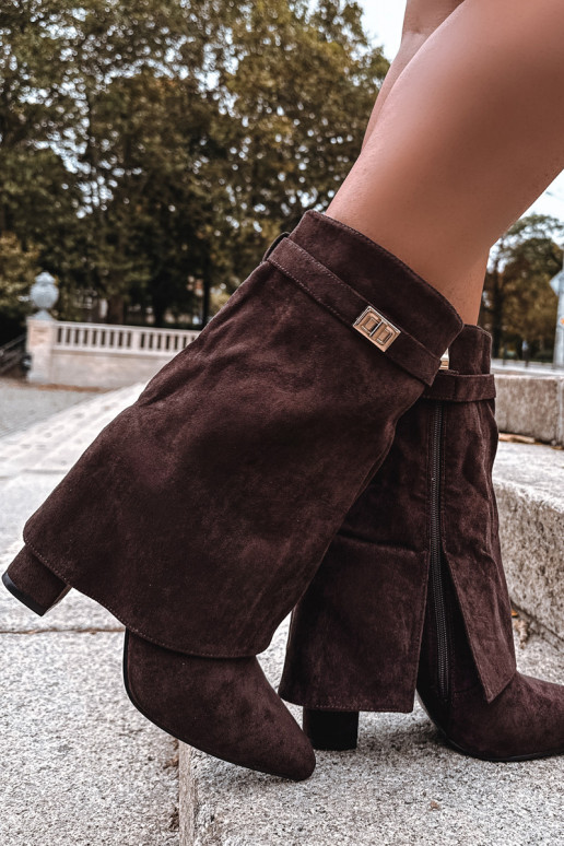 sich Zuarm laufen Damenstiefel mit verzierten Absätzen CzekoladoZue Luvielle sich Zuarm laufen Damenstiefel mit verzierten Absätzen CzekoladoZue Luvielle