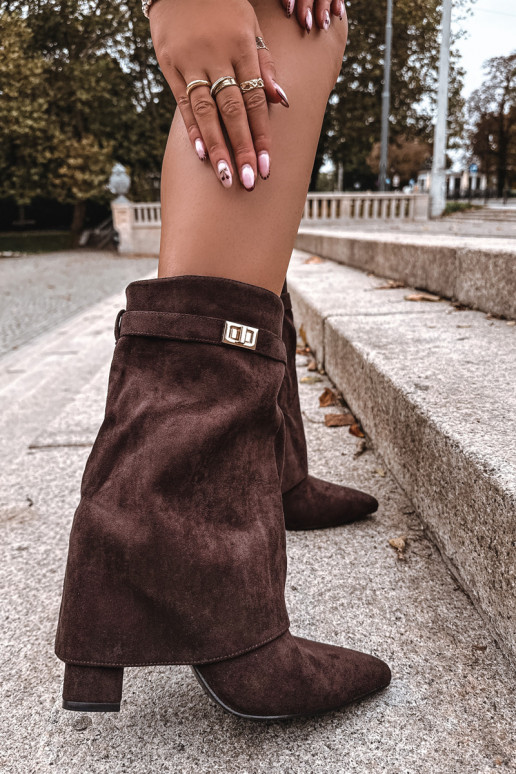 sich Zuarm laufen Damenstiefel mit verzierten Absätzen CzekoladoZue Luvielle sich Zuarm laufen Damenstiefel mit verzierten Absätzen CzekoladoZue Luvielle