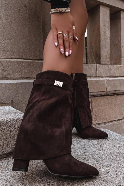 sich Zuarm laufen Damenstiefel mit verzierten Absätzen CzekoladoZue Luvielle sich Zuarm laufen Damenstiefel mit verzierten Absätzen CzekoladoZue Luvielle