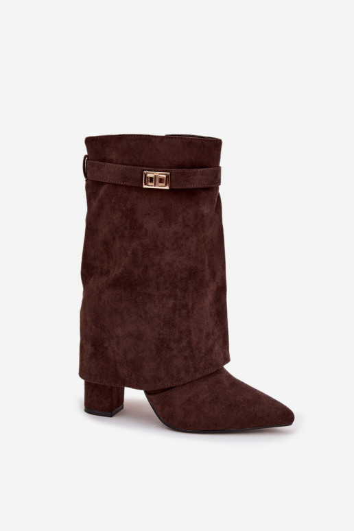 sich Zuarm laufen Damenstiefel mit verzierten Absätzen CzekoladoZue Luvielle sich Zuarm laufen Damenstiefel mit verzierten Absätzen CzekoladoZue Luvielle