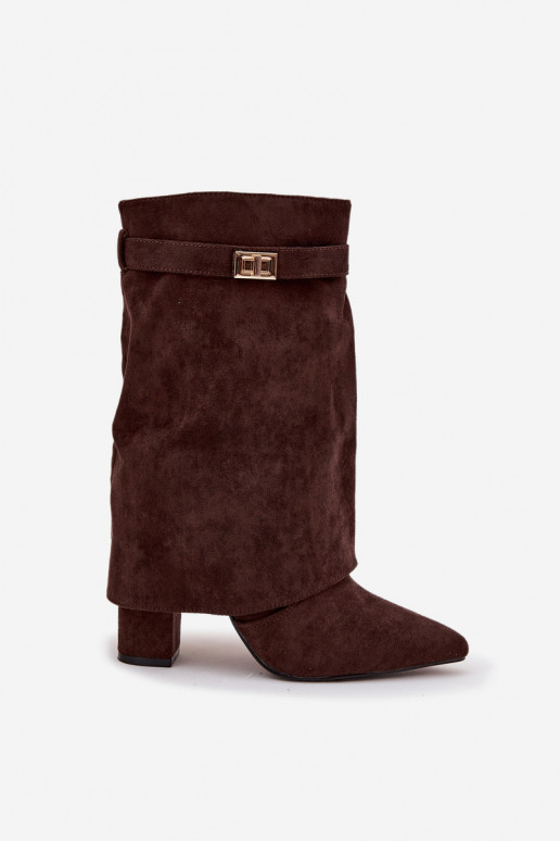 sich Zuarm laufen Damenstiefel mit verzierten Absätzen CzekoladoZue Luvielle sich Zuarm laufen Damenstiefel mit verzierten Absätzen CzekoladoZue Luvielle