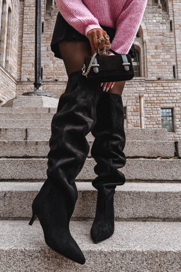 Ein überzeugendes Stilvollll Damenstiefel mit dünnen Absätzen schZuarze Farbe Ysolienne