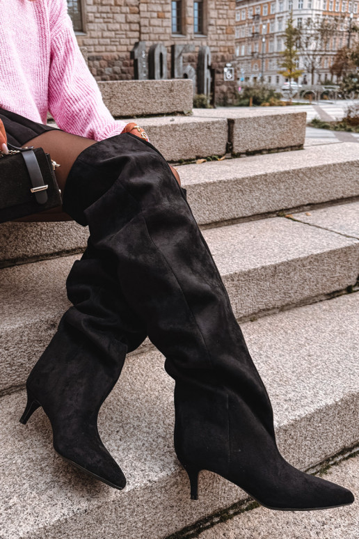 Ein überzeugendes Stilvollll Damenstiefel mit dünnen Absätzen schZuarze Farbe Ysolienne Ein überzeugendes Stilvollll Damenstiefel mit dünnen Absätzen schZuarze Farbe Ysolienne
