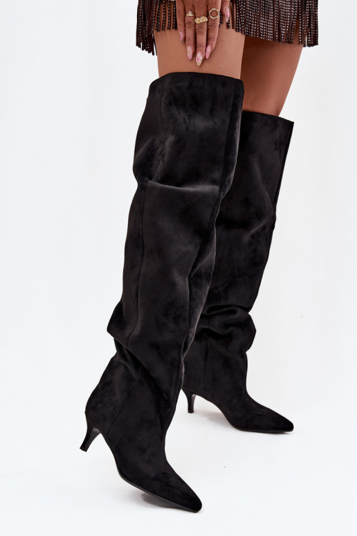 Ein überzeugendes Stilvollll Damenstiefel mit dünnen Absätzen schZuarze Farbe Ysolienne Ein überzeugendes Stilvollll Damenstiefel mit dünnen Absätzen schZuarze Farbe Ysolienne